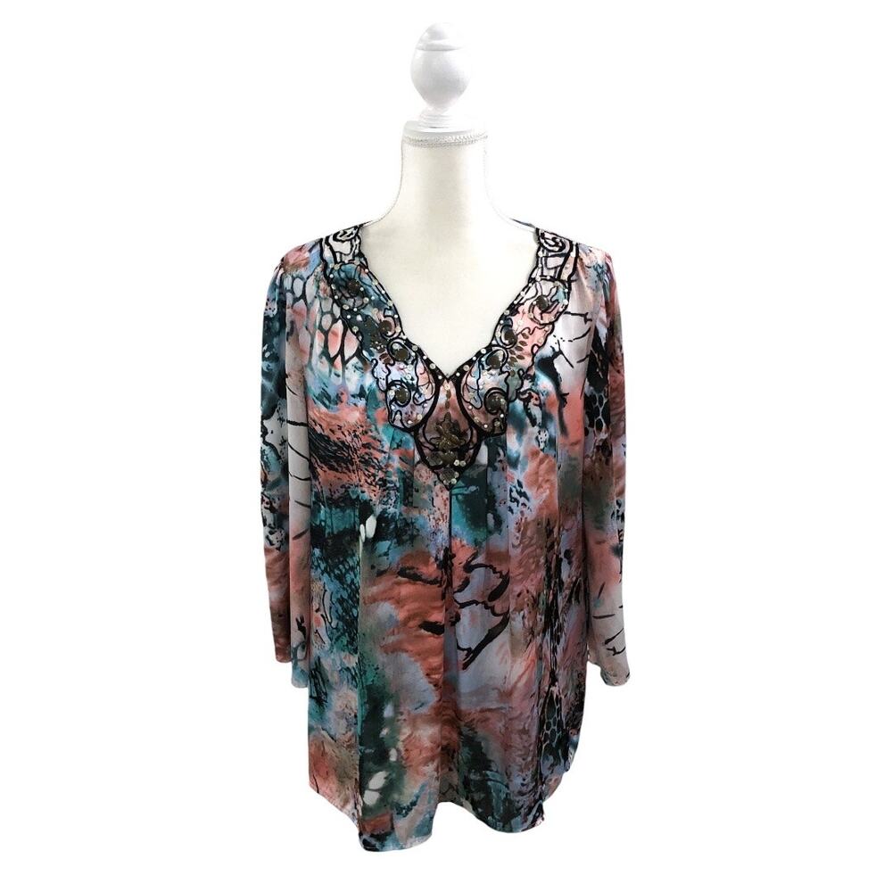 Mushka Sienna Rose Silky Boho Blouse